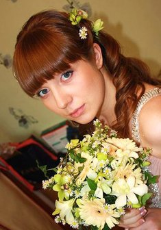 Cвадебная прическа Молчаливый вопрос (С3383) в греческом стиле