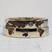 Обручальные кольца 1765 | 1765-Ю15478 из белого золота, фигурные