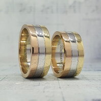 Обручальные кольца 40138126 | 40138126-Ю15617 комбинированные, гладкие