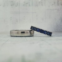 Обручальные кольца 43871992 | 43871992-Ю15624 из белого золота, гладкое и фигурное