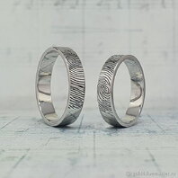 Обручальные кольца 43605448 | 43605448-Ю15648 из белого золота, гладкие