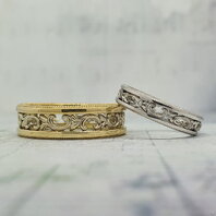 Обручальные кольца 40133666 | 40133666-Ю15657 из белого золота, фигурные