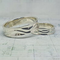 Обручальные кольца 49689578 | 49689578-Ю15662 из серебра, фигурные