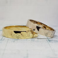 Обручальные кольца 40278776 | 40278776-Ю15663 из белого золота, фигурные