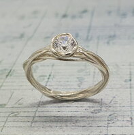 Помолвочное кольцо 40190036-Ю15675 из серебра