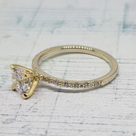 Помолвочное кольцо 40202996-Ю15743 комбинированное