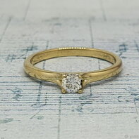 Помолвочное кольцо 40272002-Ю15745 из желтого золота