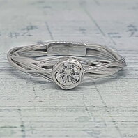 Помолвочное кольцо 49689822-Ю15752 из белого золота