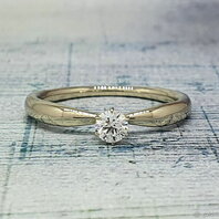 Помолвочное кольцо 46563586-Ю15754 из белого золота