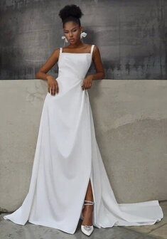 Салон свадебных и вечерних платьев для современных невест MegaDay ММ 0838-M69525. А-силуэт, длинное со шлейфом.