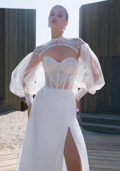 Свадебное платье К 0498-M69598. А-силуэт, длинное без шлейфа.