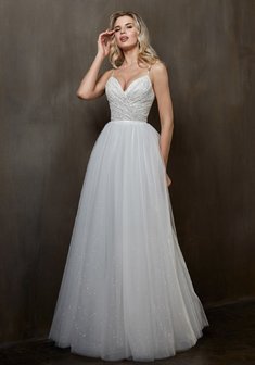 Свадебное платье Olga Sposa 1808-O69673. А-силуэт, длинное без шлейфа.