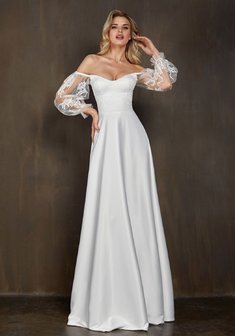 Свадебное платье Olga Sposa 1850-O69692. А-силуэт, длинное без шлейфа.