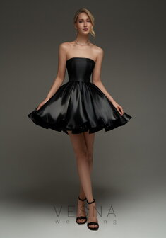 Вечернее платье Ника классик-V69848. С пышной юбкой, короткое без шлейфа.