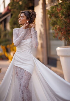 Свадебное платье Сицилия-M70003. С прямой юбкой, трансформер.