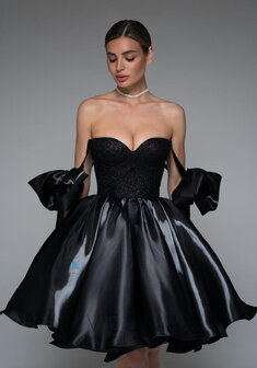 Вечернее платье Принцесс Нуар-V70859. С пышной юбкой, короткое без шлейфа.